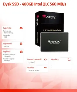 Alternative view of AFOX Afox SSD 480GB QLC