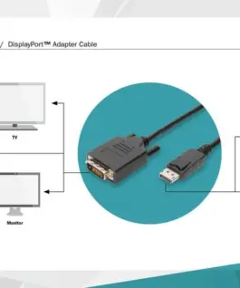 Digitus Displayport1.1a кабел 2m DP/DVI-D