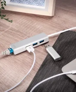 Alternative view от Digitus Hub USB 3.0, 3-ports Gigabit LAN adaptor