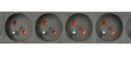 Alternative view of Gembird Rackmount power distribution unit (PDU), 8 FR sockets, 1U, 16A, 3m Schuko plug