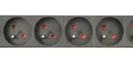 Alternative view of Gembird разклонител за шкаф (PDU), 8 gniazd FR, 1U, 10A, щепсел C14 3m