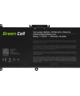 Green Cell Лаптоп battery HP BK03XL 11.55V 3500mA