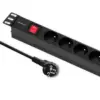 Qoltec Power strip for RACK 1U 16A PDU 6xFRENCH 2m