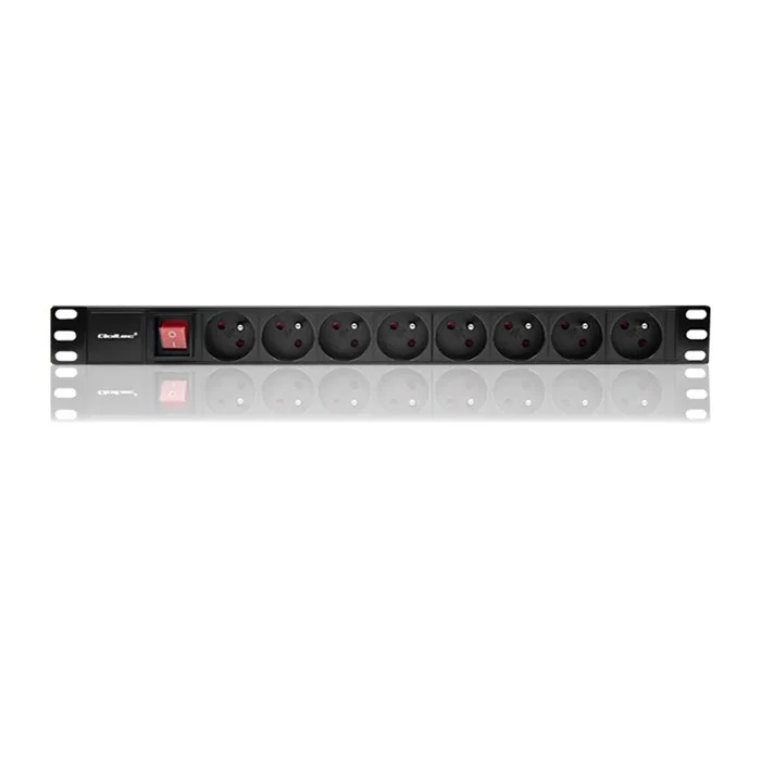 Qoltec Power strip for RACK 1U 16A, PDU, 8xFRENCH, 2m - Image 8