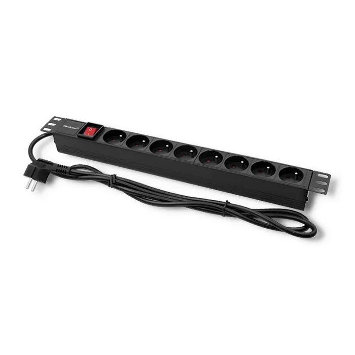 Qoltec Power strip for RACK 1U 16A, PDU, 8xFRENCH, 2m - Image 9