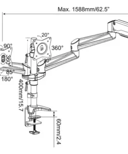 Digitus Clamb Mount 3xLCD max. 27 max. 6kg