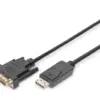 Digitus адаптер DisplayPort кабел with snap 1080p 60Hz FHD Type DP / DVI-D (24 + 1) M / M