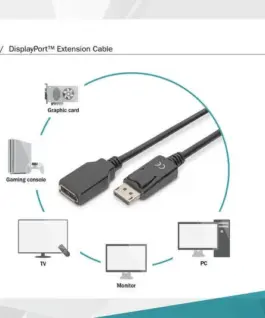 Digitus DisplayPort1.2 кабел 2m DP/DP M/F