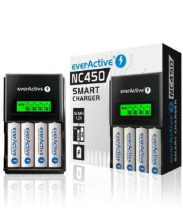 Alternative view от everActive BATTERY зарядно NC-450 черен EDITION