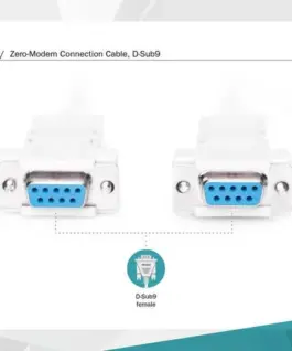 Digitus кабел за връзка RS232 null-modem type DSUB9 / DSUB9 Z / z бежов 1
