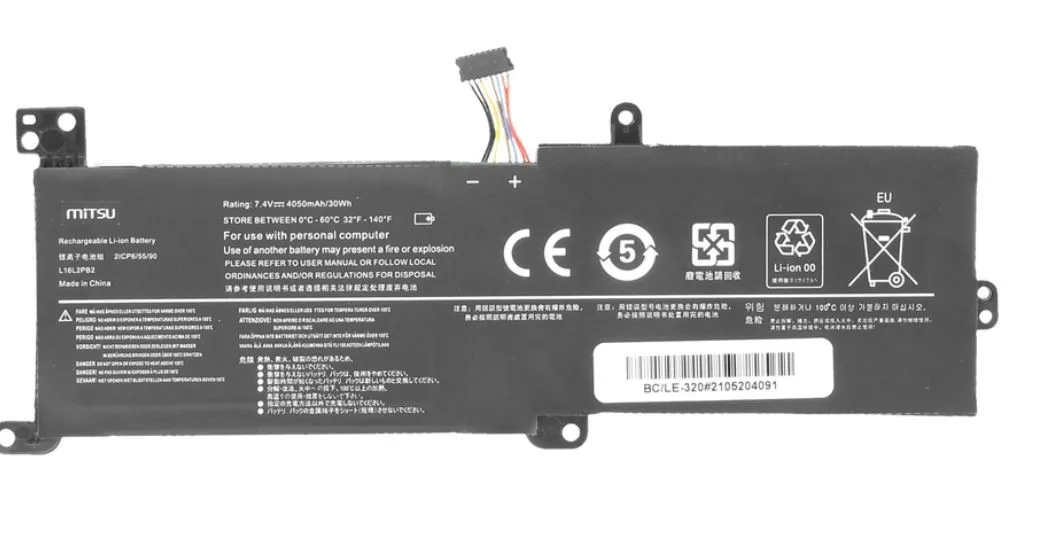 Mitsu Battery for Lenovo IdeaPad 320 4050 mAh (30 Wh) 7.4 - 7.6 Volt - Image 2