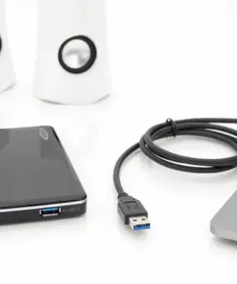 Alternative view of Digitus кабел за връзка USB 3.1 Gen.2 SuperSpeed + 10Gbps USB Type C / USB A M / M, Power Delivery черен 1m