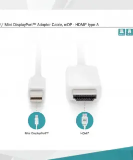 Digitus адаптер кабел Displayport 4K 60Hz UHD