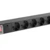 Lanberg Surge protector Rack PDU 19 1U 10A 7X SCHUKO 2m черен C14