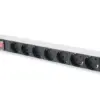 Digitus Power strip PDU 19 inches 1U 7 sockets power: 16A 4000W aluminum switch 2m