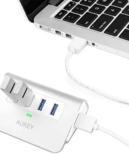 Alternative view of AUKEY Hub CB-H5 USB aluminum | 4xUSB 3.0 | 5Gbps