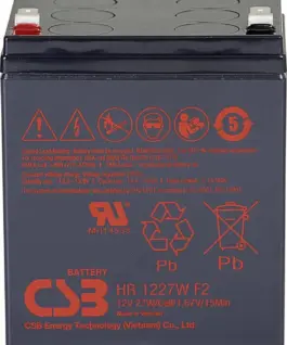 CSB AGM Battery 27W@15min F2 6.5Ah 3-5y HR1227WF2