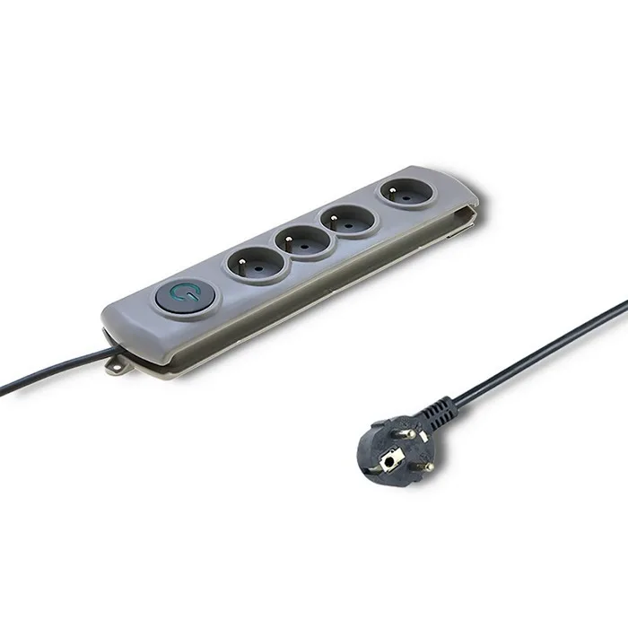 Qoltec Surge protector Quick Switch 4 sockets 15m gray