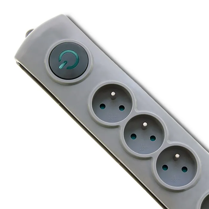 Qoltec Surge protector Quick Switch 4 sockets 1,5m gray - Image 7