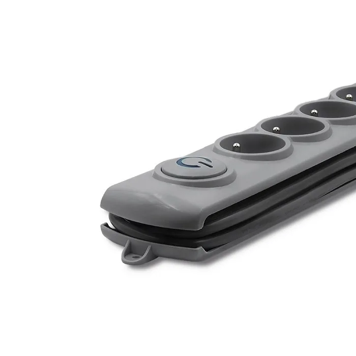 Qoltec Surge protector Quick Switch 4 sockets 1,5m gray - Image 9