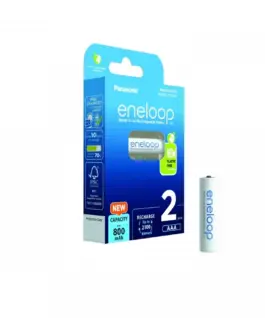 Panasonic Eneloop aku. AAA 800 mAh 2 pcs. BK-4MCDE/2BE
