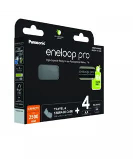 Panasonic Eneloop PRO aku. AA 2500 mAh 4 pcs+box BK-3HCDEC