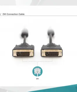 Alternative view от Digitus кабел connection DVI-D DualLink Type DVI-D (24+1)/DVI-D (24+1) M/M черен 3m