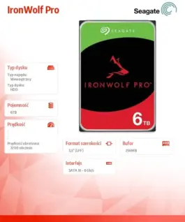 Alternative view of Seagate Disc IronWolfPro 6TB 3.5 256MB ST6000NT001