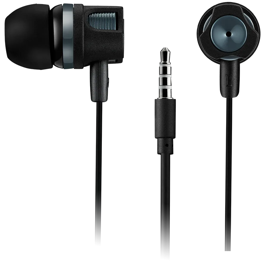 Слушалки CANYON Stereo earphones with microphone, 1.2M, dark gray - Image 2