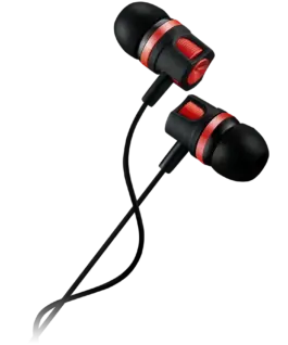 Слушалки CANYON Stereo earphones with microphone 1.2M red