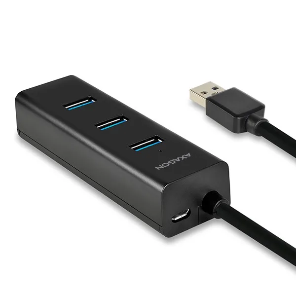 AXAGON Charging Hub HUE-S2BP 4x USB 3.2 Gen 1, 1.2m кабел, MicroUSB Charging, Incl. AC адаптер - Image 4