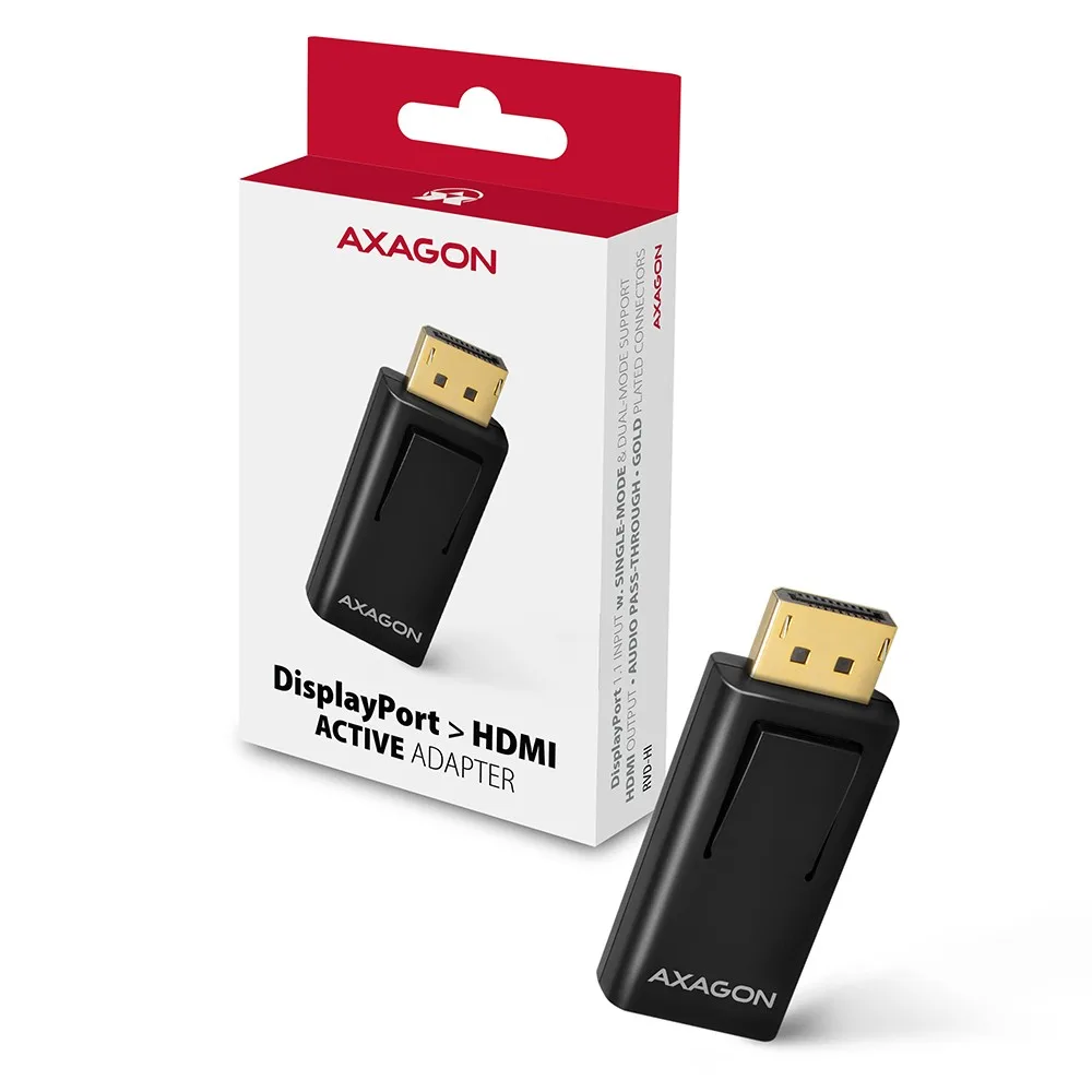 AXAGON DisplayPort -> HDMI червенuction / Mini адаптер, FullHD, RVD-HI - Image 4