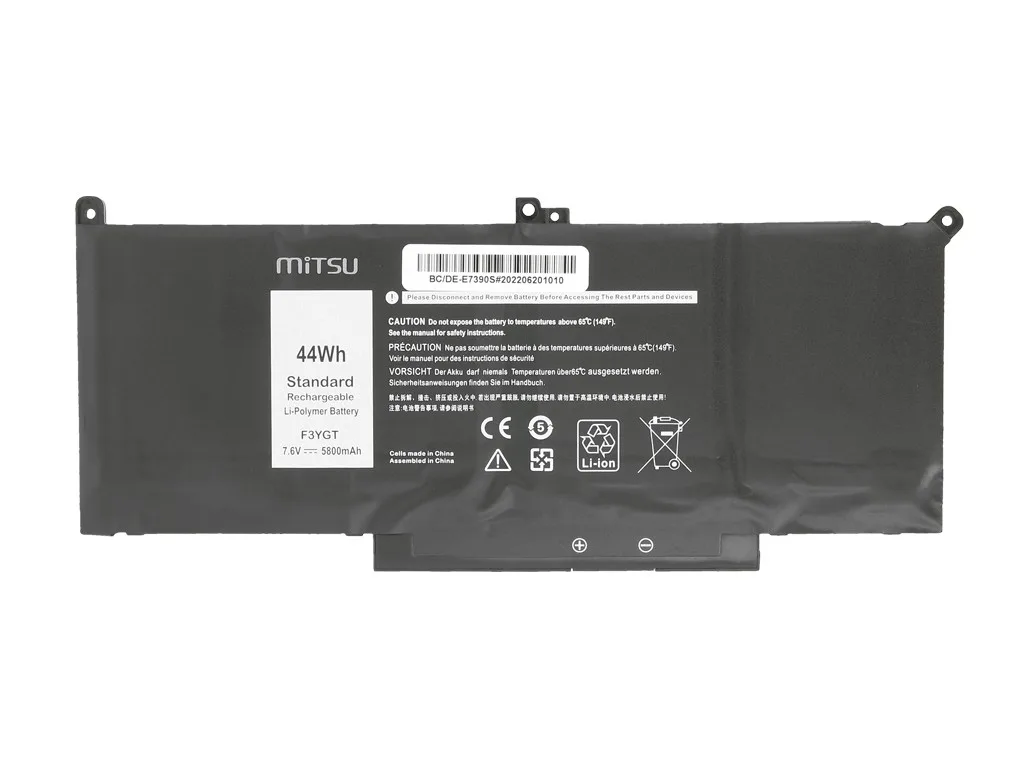 Mitsu Battery for Dell Latitude 7390, 7490 5800 mAh (44 Wh) 7.6 - 7.4 - Image 3
