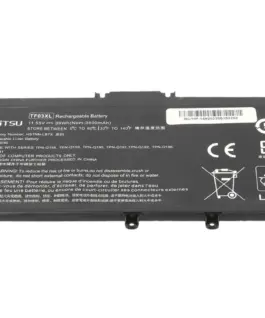 Alternative view от Mitsu Battery for HP 14-BP, Pavilion 14 15 3400 mAh (39 Wh) 11.55 Volt
