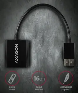 AXAGON DisplayPort -> VGA адаптер FullHD
