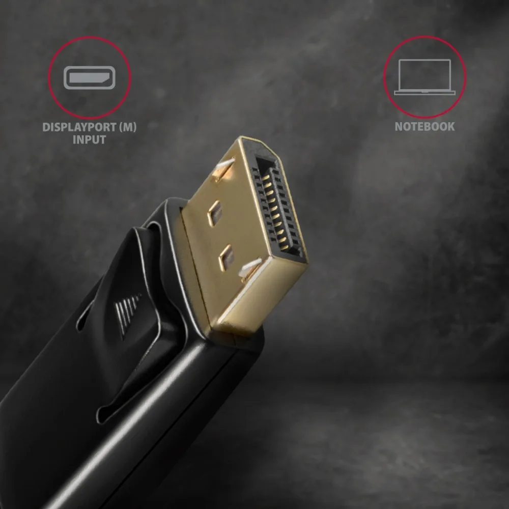 AXAGON DisplayPort > HDMI 1.4 кабел 1.8m 4K/30Hz, RVD-HI14C2 - Image 4