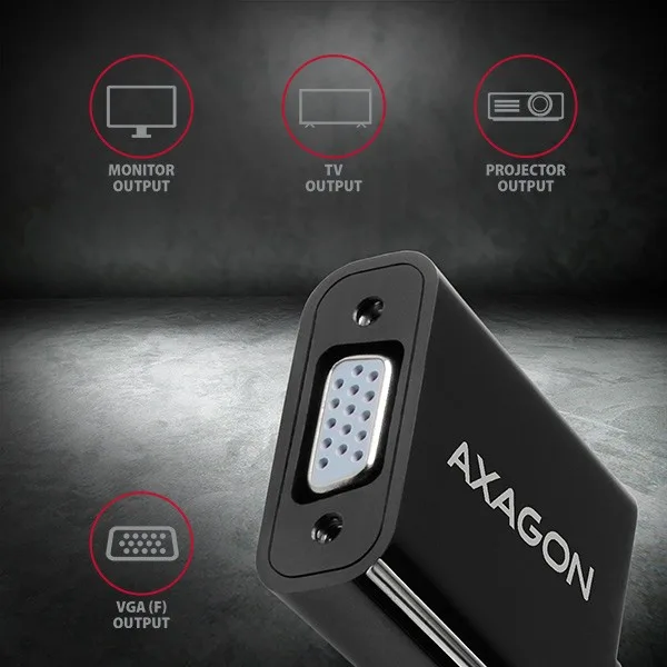AXAGON адаптер, HDMI -> VGA FullHD RVH-VGN - Image 4