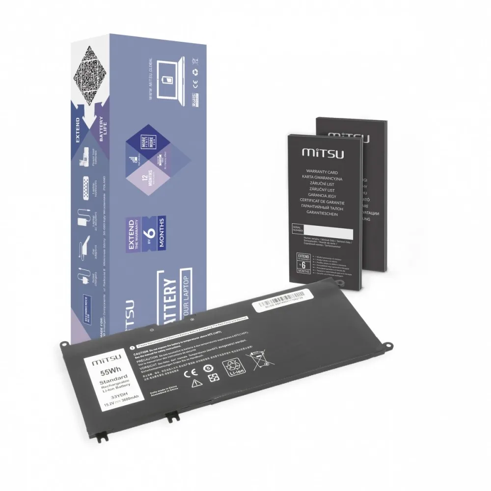 Mitsu Battery for Dell Inspiron 15 5587 7588 3600 mAh (55 Wh) 15.2 Volt