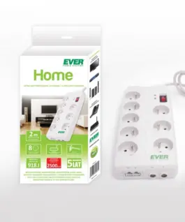 EVER Surge protector Home 2m 8 outlets