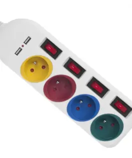 Maclean Power strip 4 sockets 2xUSB Maclean MCE229W