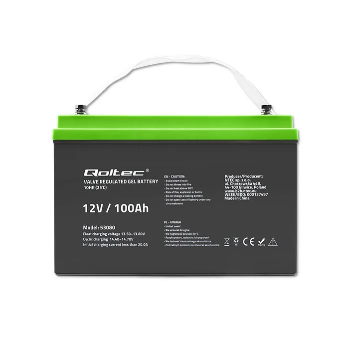 Qoltec Gel battery 12V, 100Ah - Image 9