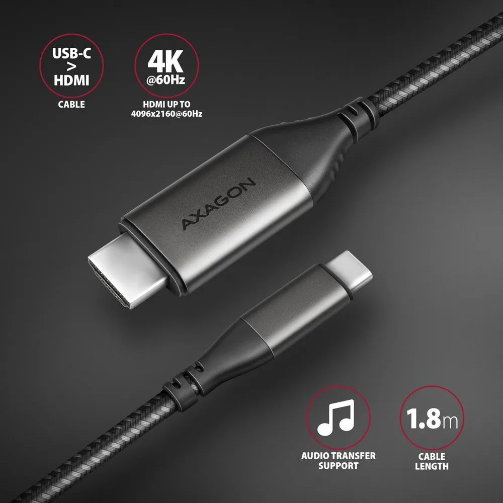 AXAGON AXAGON RVC-HI2MC USB-C to HDMI 2.0 адаптер 4K - Image 2