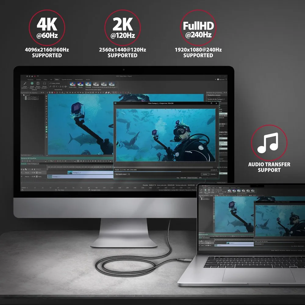 AXAGON AXAGON RVC-HI2MC USB-C to HDMI 2.0 адаптер 4K - Image 5