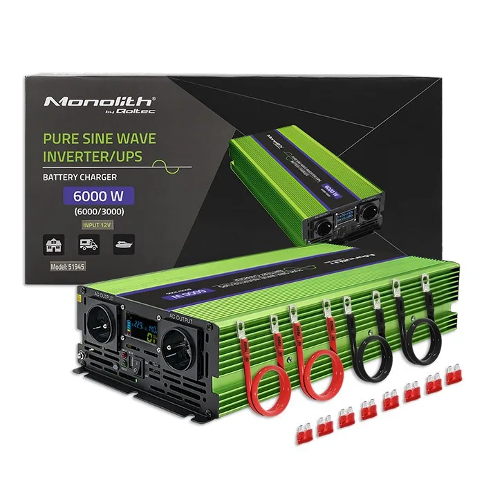 Qoltec Pure Sine Wave Inverter Monolith 3000W 6000W