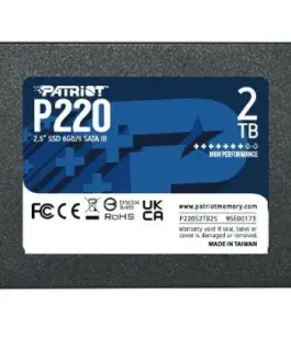 Patriot SSD drive 2TB P220 2.5 inches 550/500MB/s SATA III
