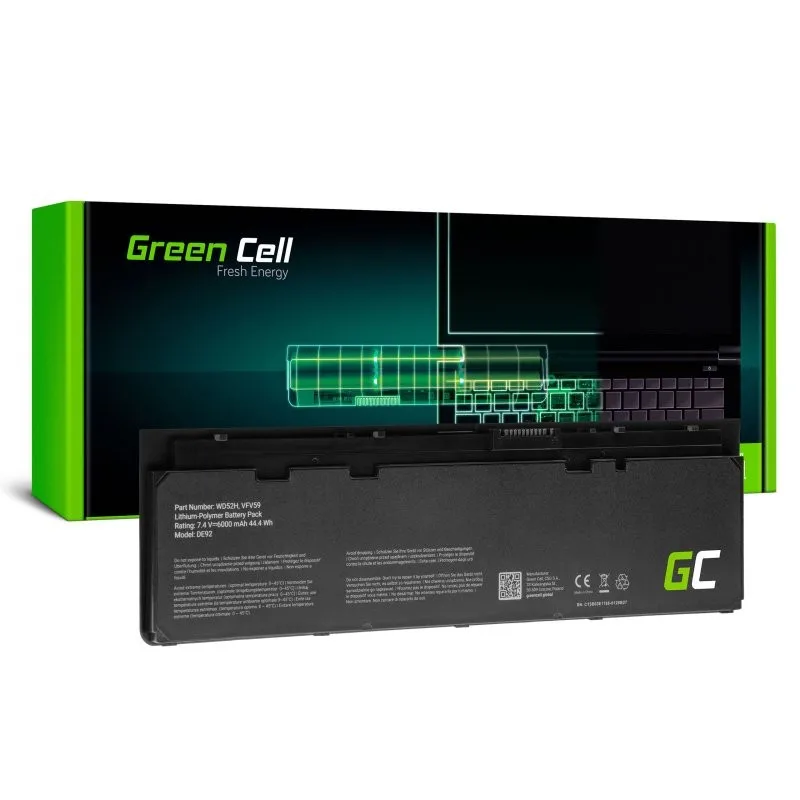 Green Cell Battery WD52H VFV59 7.4/7.6V 5000mAh for Dell Latitude E7240 E7250