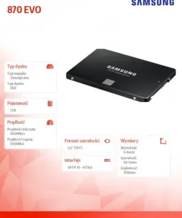 Alternative view of Samsung SSD drive 870EVO MZ-77E1T0B/EU 1TB