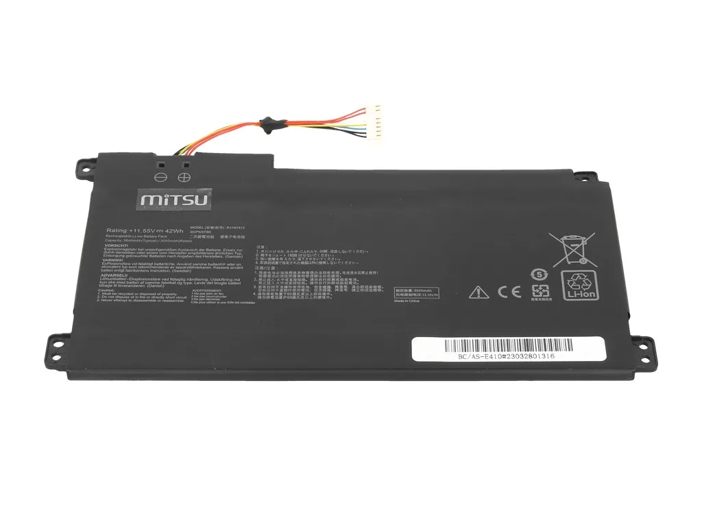 Mitsu Battery Asus B31N1912 E410MA L410MA 3550 mAh - Image 2