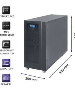 Qoltec UPS On-line Pure Sine Wave 10kVA 8kW LCD USB