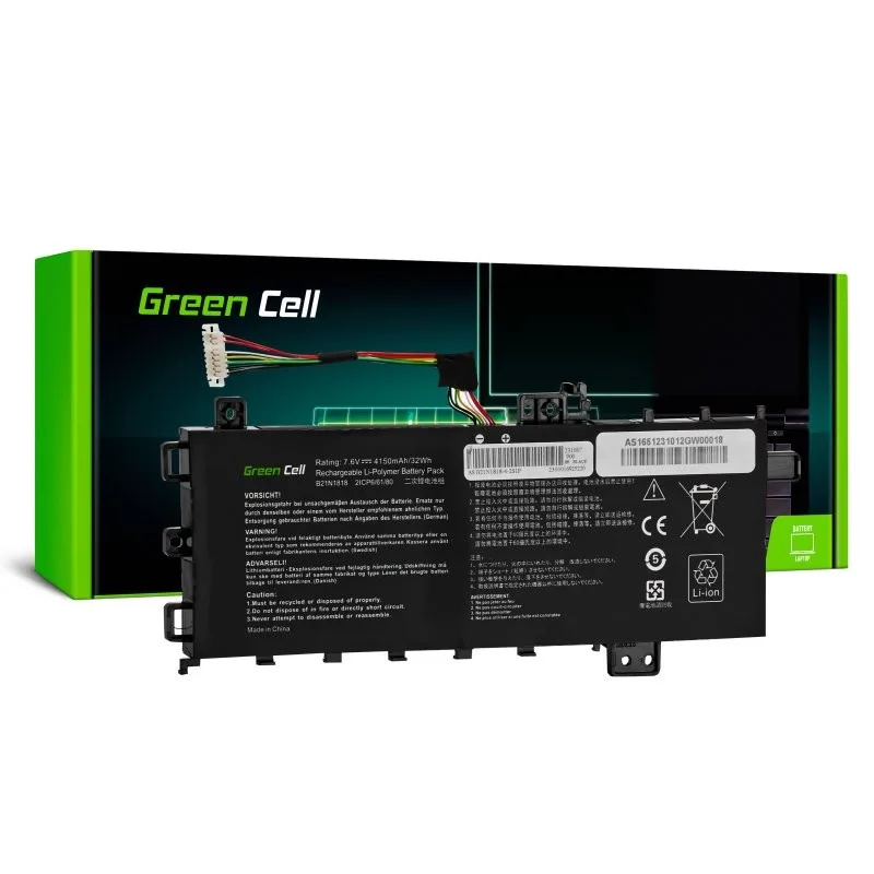 Green Cell Battery B21N1818 C21N1818-1 76V 4150mAh for Asus A512 R512 X512